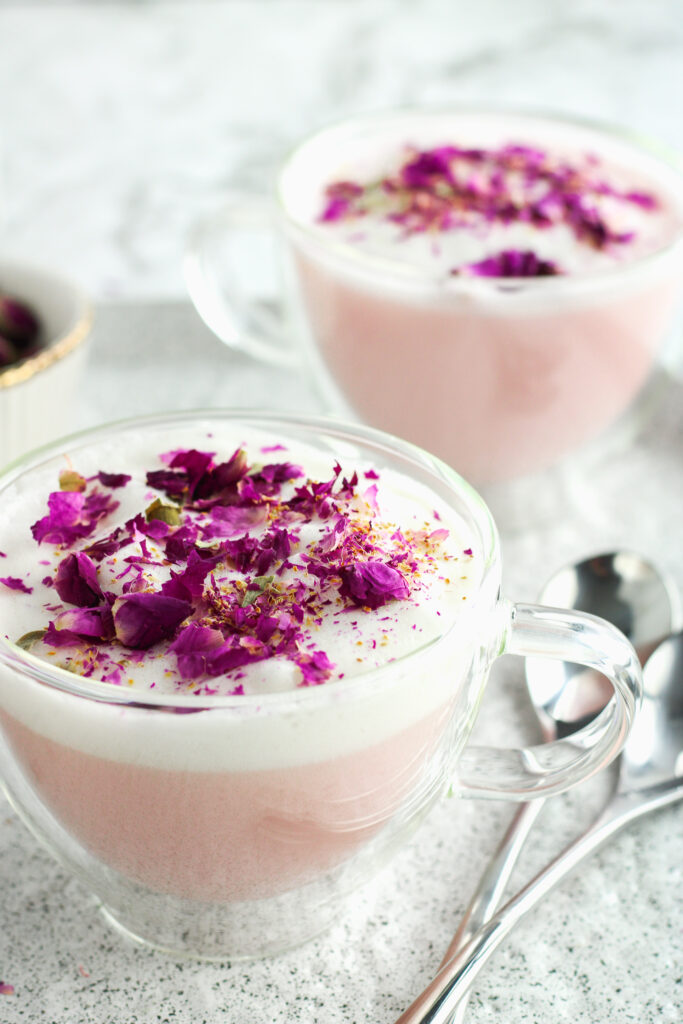 Easy Homemade Rose Tea Latte with Vanilla Rooibos Recipe